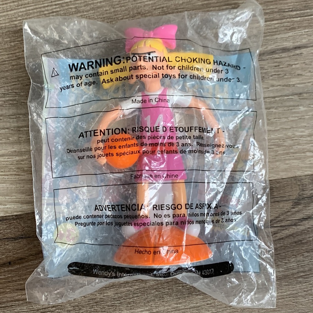 Hey Arnold 2003 Wendy's Kids Meal Toy Helga Pataki Basketball Action Figure